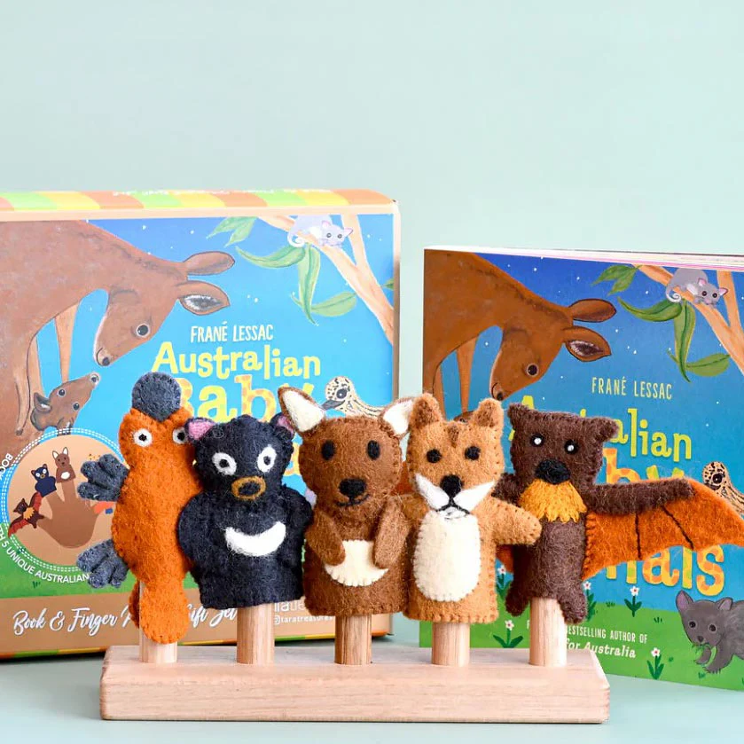 Australian Baby Animals by Fran Lessac - Book and Finger Puppet Set - Image 3
