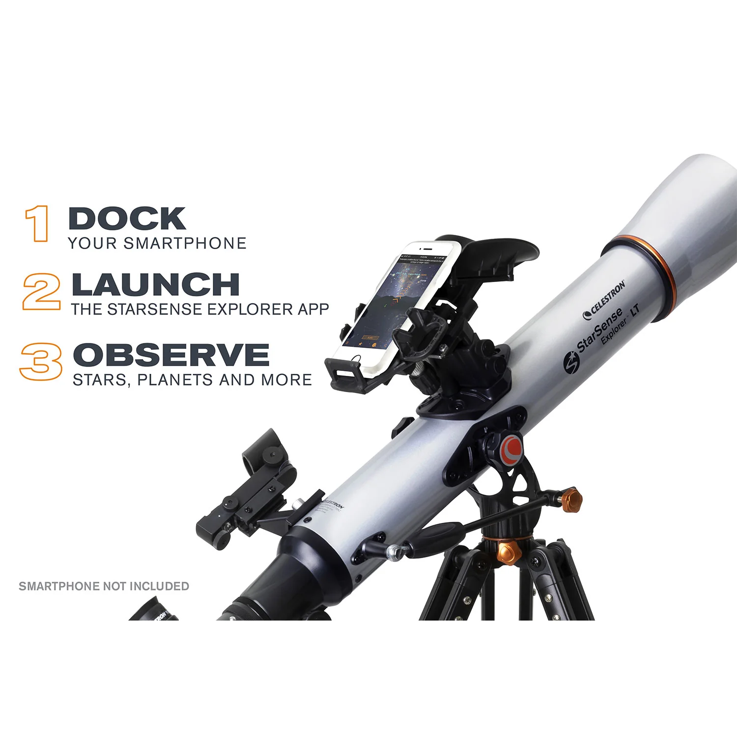 Celestron Starsense Explorer LT 70AZ smartphone app-enabled refractor telescope - Image 4